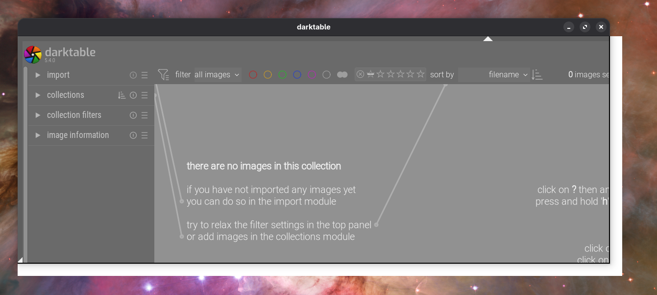Error de Darktable en Fedora 43